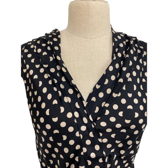 Vintage Marc Jacobs Polka Dot Silk Sleeveless Blouse Size 8 - Picture 5 of 12